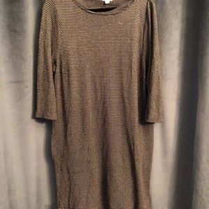 J.Jill Black and white micro check dress with discrete side pockets